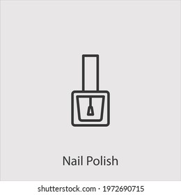 nail polish icon vector icon.Editable stroke.linear style sign for use web design and mobile apps,logo.Symbol illustration.Pixel vector graphics - Vector