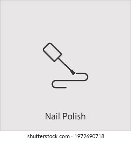 nail polish icon vector icon.Editable stroke.linear style sign for use web design and mobile apps,logo.Symbol illustration.Pixel vector graphics - Vector