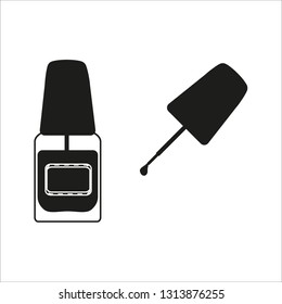  Nail polish icon. Vector illustration.