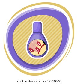 Nail polish icon. Vector illustration in cartoon style