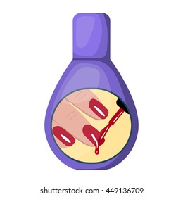 Nail polish icon. Vector illustration in cartoon style