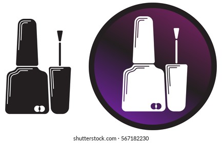 Nail polish icon. Vector illustration.