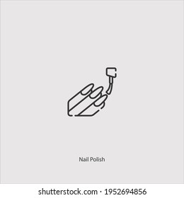 vector de icono de esmalte de uñas aislado en fondo blanco
