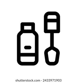 icono de esmalte de uñas. icono de línea vectorial para su sitio web, móvil, presentación y diseño de logotipo.