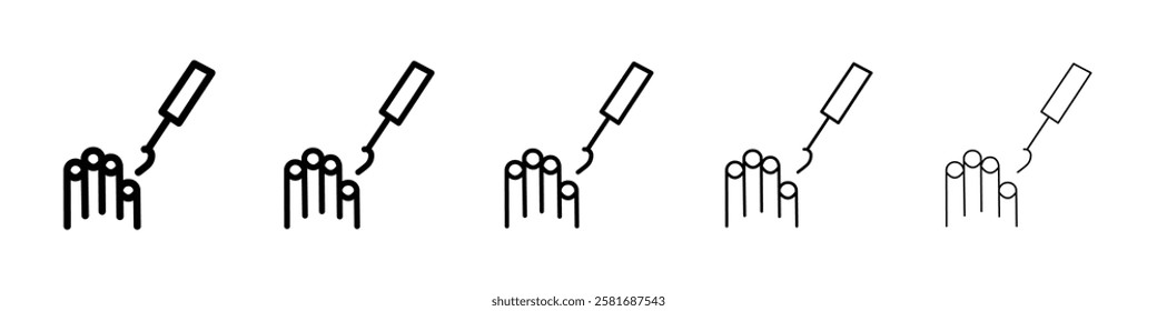 Nail polish icon Vector logo sign