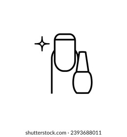Icono de manicura vectorial del icono de Nail Polaco