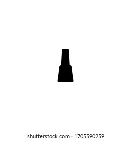 nail polish icon. nail polish vector on gray background