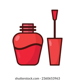 Nail polish icon vector on trendy design