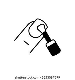 Unha polonês ícone vetor ilustração stock