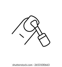 Unha polonês ícone vetor ilustração stock
