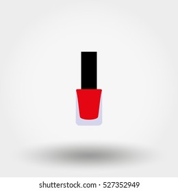 Nail polish. Icon for web and mobile application. Vector illustration on a white background. Flat design style.