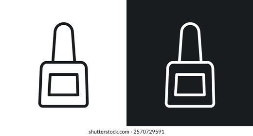 Nail polish icons set vectors on white background.