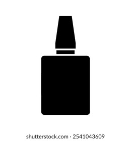 Esmalte de unha ilustrado no fundo branco