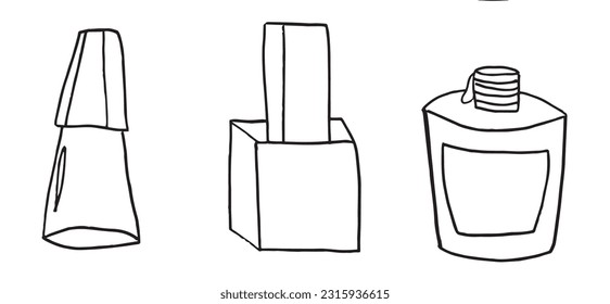 Nail polish illustration image. 
Hand drawn image artwork of nail polish. 
Simple cute original logo.
Hand drawn vector illustration for posters, cards, t-shirts.