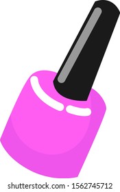 Nail polish illustration vector on white background.