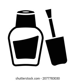 Icono de vector de aislamiento de polaco de cola editable

