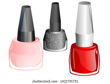 nail polish isolated on a white background