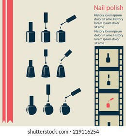 Nail polish. Isolated vector illustration.