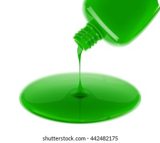 Nail polish leaking out from bottle vector illustration