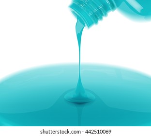 Nail polish leaking out of the bottle vector illustration