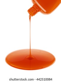 Nail polish leaking out of the bottle vector illustration