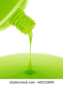 Nail polish leaking out of the bottle vector illustration