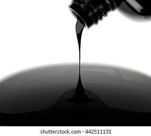 Nail polish leaking out of the bottle vector illustration