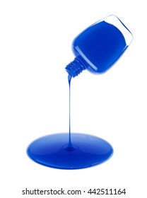 Nail polish leaking out of the bottle vector illustration