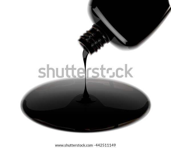 Nail Polish Leaking Out Bottle Vector Stock Vector (Royalty Free