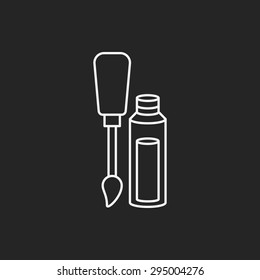 Nail polish line icon