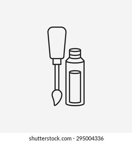 Nail polish line icon