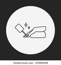 Nail polish line icon