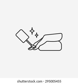 Nail polish line icon