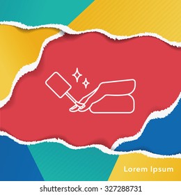 Nail polish line icon