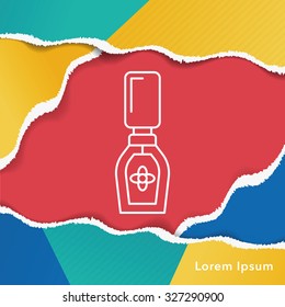 Nail polish line icon