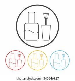 Nail polish line icon