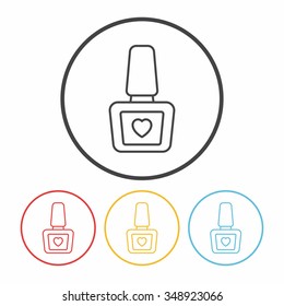 Nail polish line icon