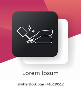 Nail polish line icon