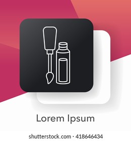 Nail polish line icon