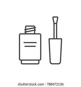 Nail polish line icon.
