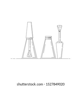 Nail polish line icon. Vector illustration for design and web.