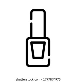 nail polish line icon vector. nail polish sign. isolated contour symbol black illustration