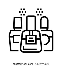 nail polish line icon vector. nail polish sign. isolated contour symbol black illustration