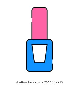 nail polish line icon vector. nail polish sign. isolated symbol illustration