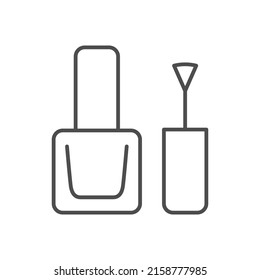 Nail Polish Line Outline Icon Stock Vector (Royalty Free) 2158777985 ...