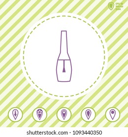 Nail polish line vector icon. Flat design style