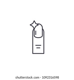 Nail polish linear icon concept. Nail polish line vector sign, symbol, illustration.
