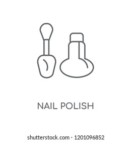 Nail Polish linear icon. Nail Polish concept stroke symbol design. Thin graphic elements vector illustration, outline pattern on a white background, eps 10.