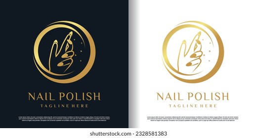 Logo de pulimento con concepto creativo vector premium