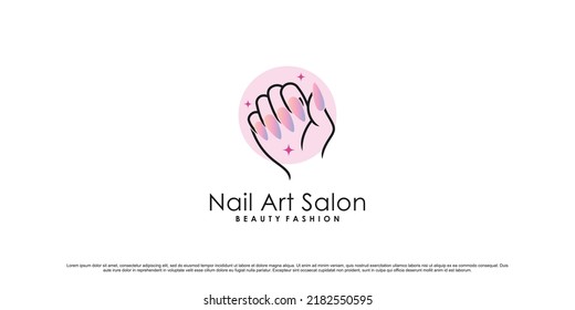 Nail Polish Logo Design Nail Beauty Stock Vector (Royalty Free ...